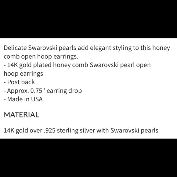ALEX AND ANI SWAROVSKI PEARL HONEYCOMB EARRINGS - Picture 4 of 6